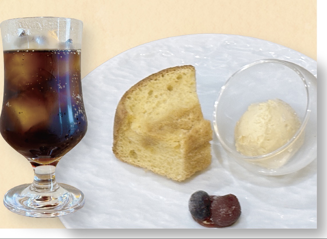 ドリンクと本日のスイーツ